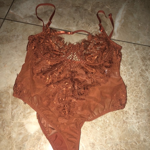 brown lace bodysuit